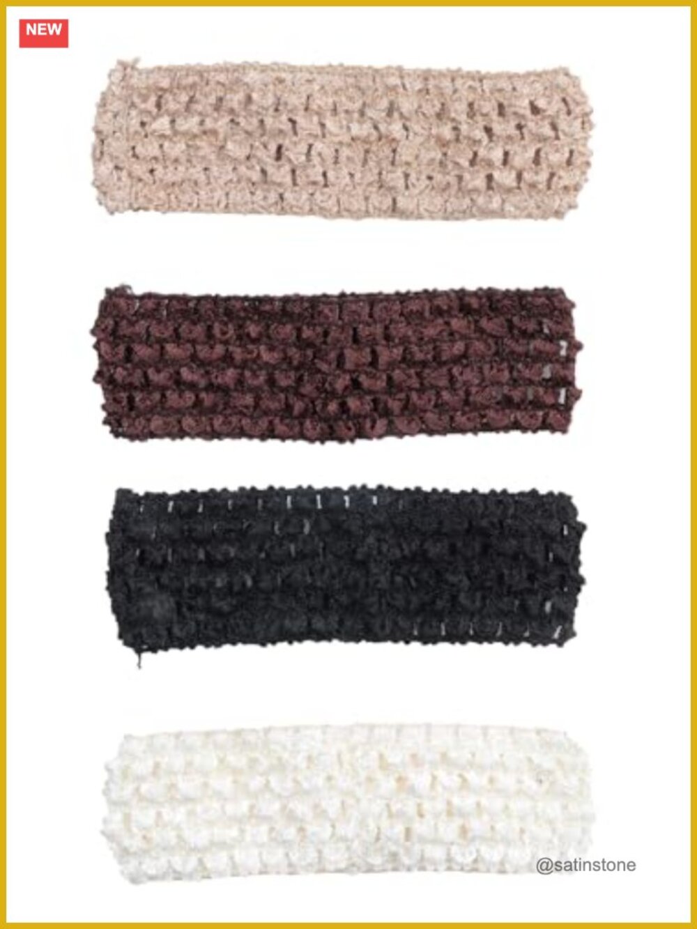 4 Pcs Crochet Knit Headbands Soft Stretch Hair Accessories for Women